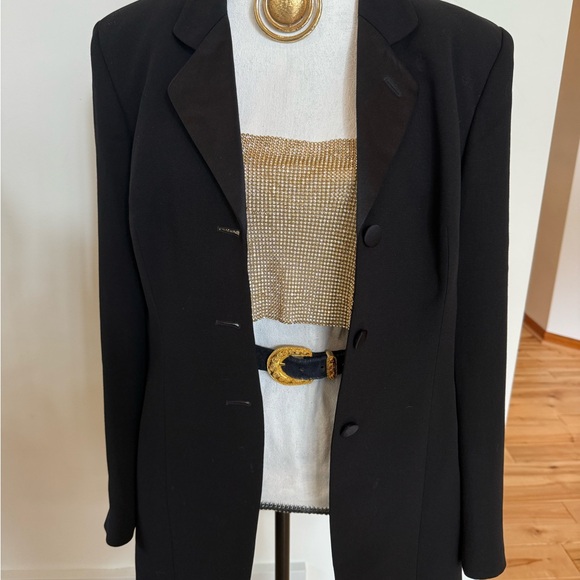 Giorgio Armani Black Blazer with Gold Accents - Picture 10 of 13